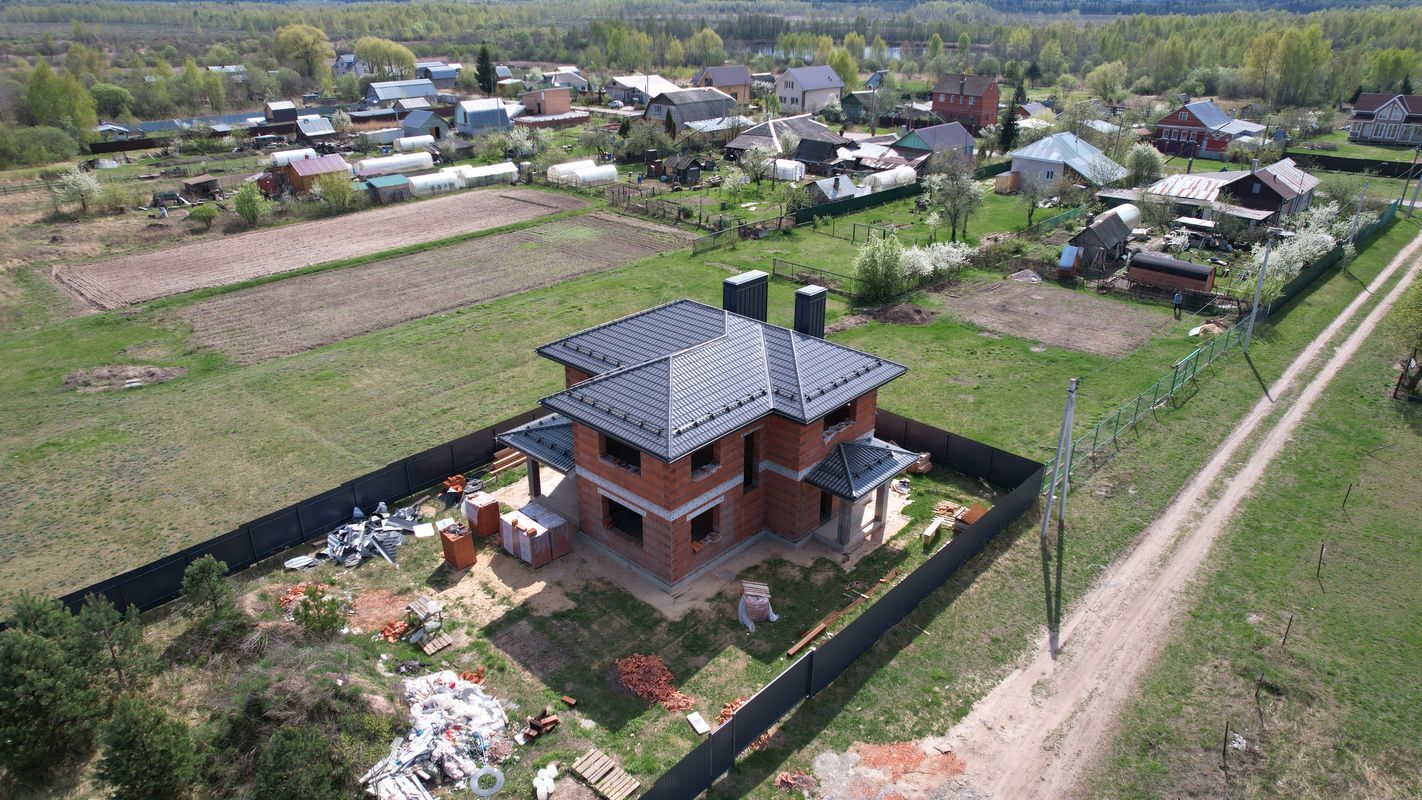Строительство двухэтажного дома в деревне Язвищи, Орехово-Зуевский район — фото 2
